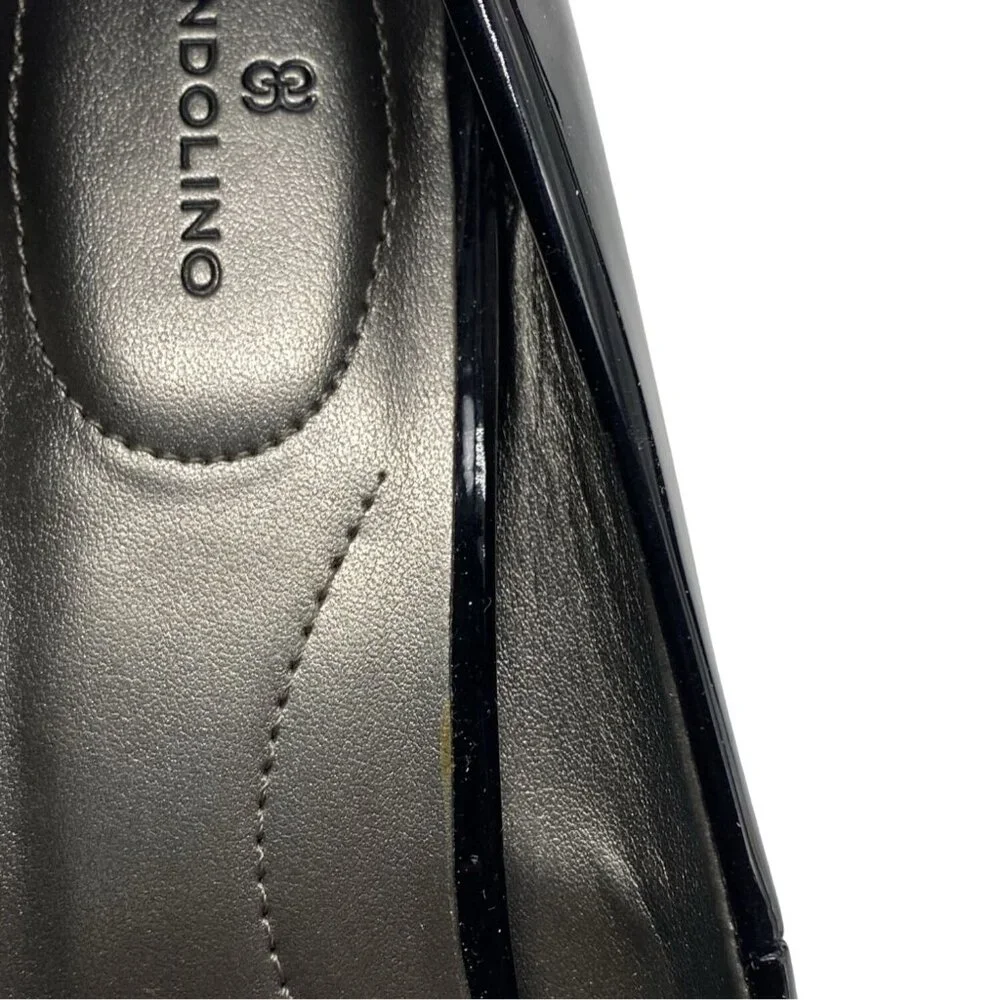 Bandolino Braina Black Patent Peep Toe Heels 9M 3
